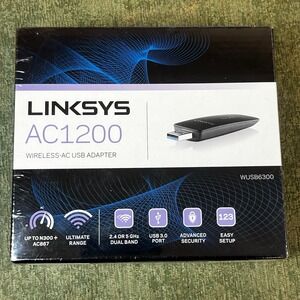 LINKSYS Dual-Band AC1200 Wireless USB 3.0 Adapter WUSB6300 Brand New Sealed